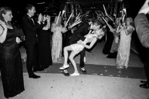 wedding send-off at The Bridge Building