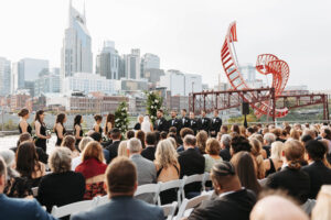 wedding ceremony at The Bridge Building