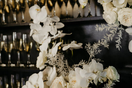 White Floral Arrangement on Champagne Wall {{brizy_dc_image_alt imageSrc=