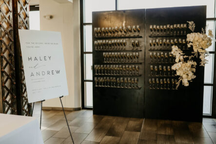 Welcome Sign and Black Champagne Wall {{brizy_dc_image_alt imageSrc=