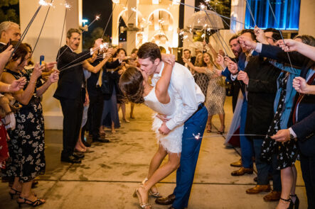 Allison and Jacob's Sparkler Send Off