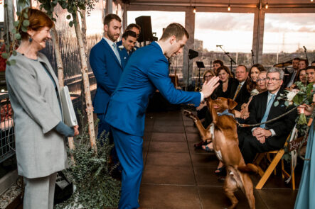 Jacob and Dog During Ceremony