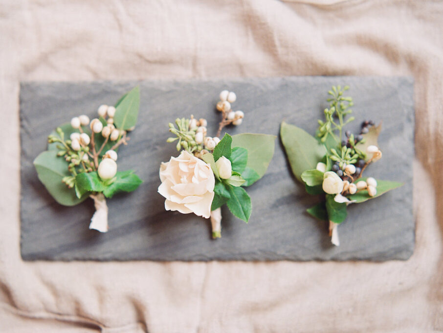 Winter Wedding Boutonnieres