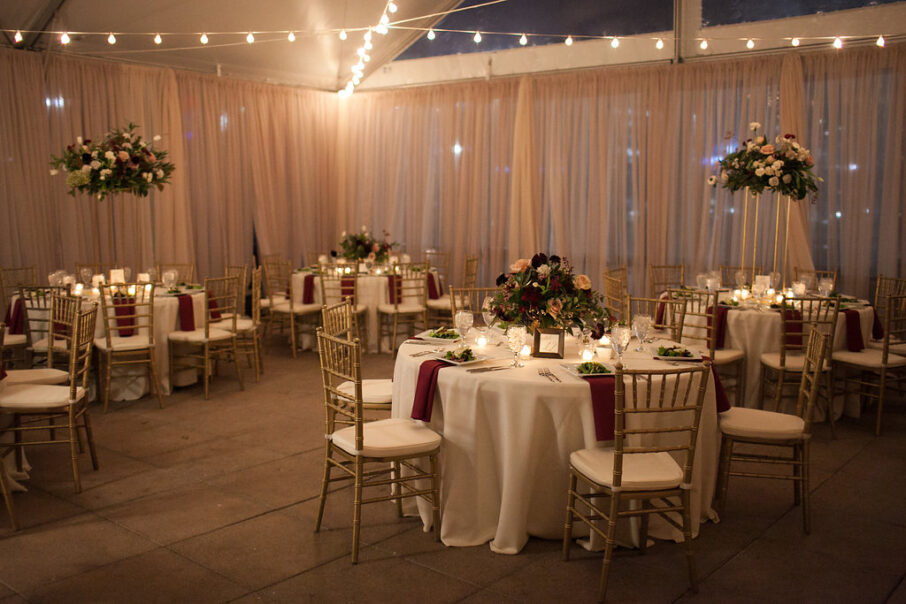 Winter Wedding Reception Tables