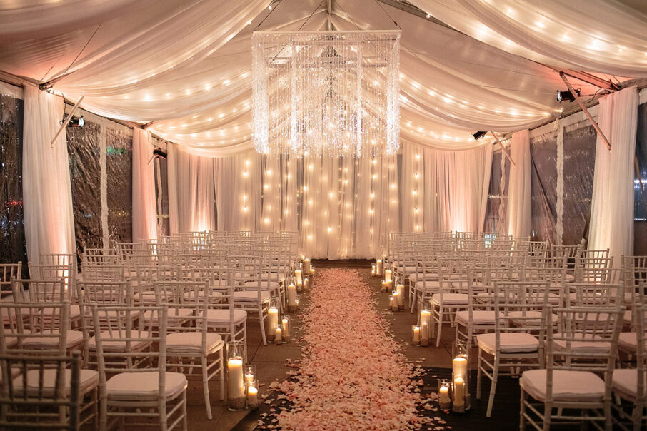 Rose Gold Wedding Ceremony