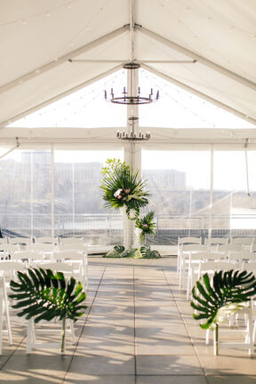 Tropical Wedding Ceremony Setup